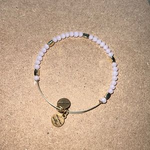Alex & Ani Gold & Pink Beaded Bracelet